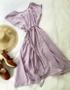 Ready Made Pastel Gingham Midi A-line Dress with free postage 