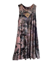 Image 6 of  L Tank Pocket Dress in Inky Watercolor Ice Dye