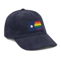 Image 8 of Minnesota Rainbow Pride Flag (6 Stripe) Corduroy Cap