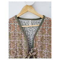 Image 4 of Indian Linen Quilted Vest Terracotta
