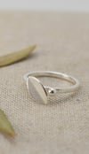Custom Silver Leaf Ring with Recycled Silver Ball 