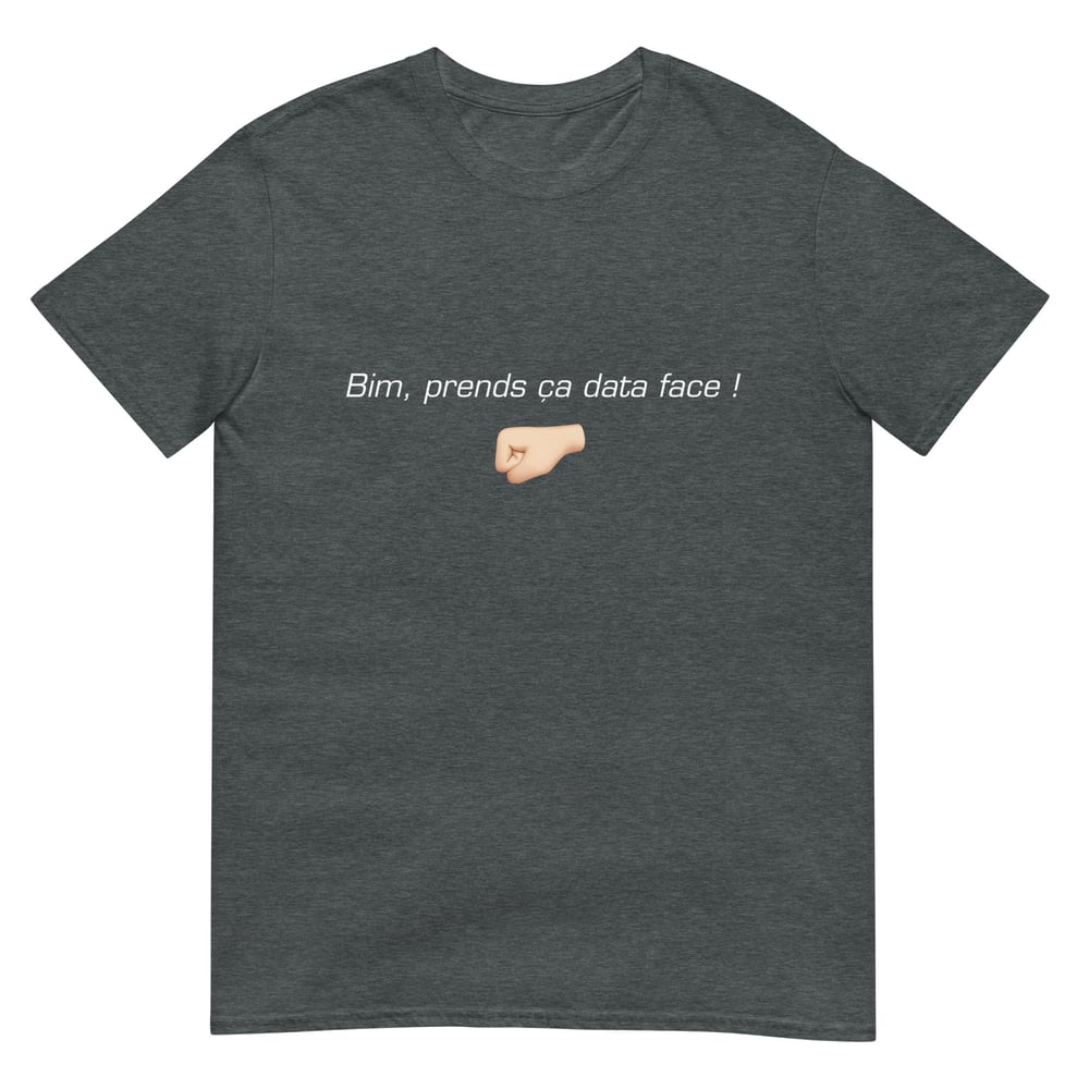 Image of T-Shirt Unisexe - Grey - "Prends ça data face"