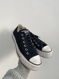 Image 3 of Black platform converse // 39