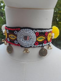 Image 1 of Festie choker - pompoms