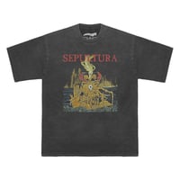 Image 5 of Sepultura Arise Destruction Metal Band Premium T-Shirt – Washed Cotton Unisex Tee
