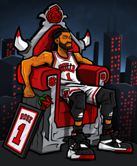 Derrick Rose Jersey Retirement Print