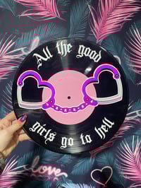 Image 4 of All the good girls go to hell 12” record wall art