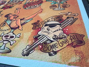 Image of Star Wars Inspired Traditional Tattoo Flash Sheet: SW-03 11x14