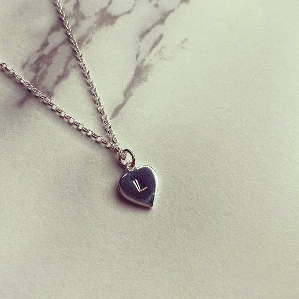 Image of Sterling Silver Heart Necklace 