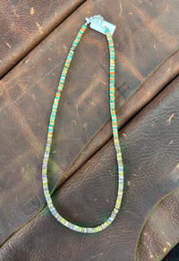Image 1 of Spiny Oyster/Kingman Turquoise Heishi Necklace