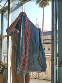 Image 8 of Tatreeze waves scarf 🫒 Made in Palestine