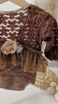 Image 2 of Photo prop | Sitter girls bodysuit for photoshoot | Lara | brown | 9-12 months