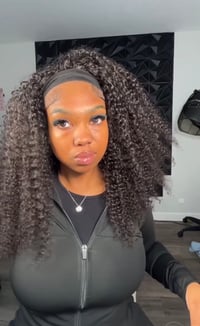 Image 3 of 22” Kinky Curly Half Wig (Eooma)