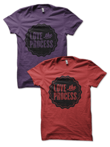 Image of LOVE the PROCESS shirt - Eggplant or Red