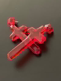 Image 3 of Arctic Fox Cruxifix Earrings 