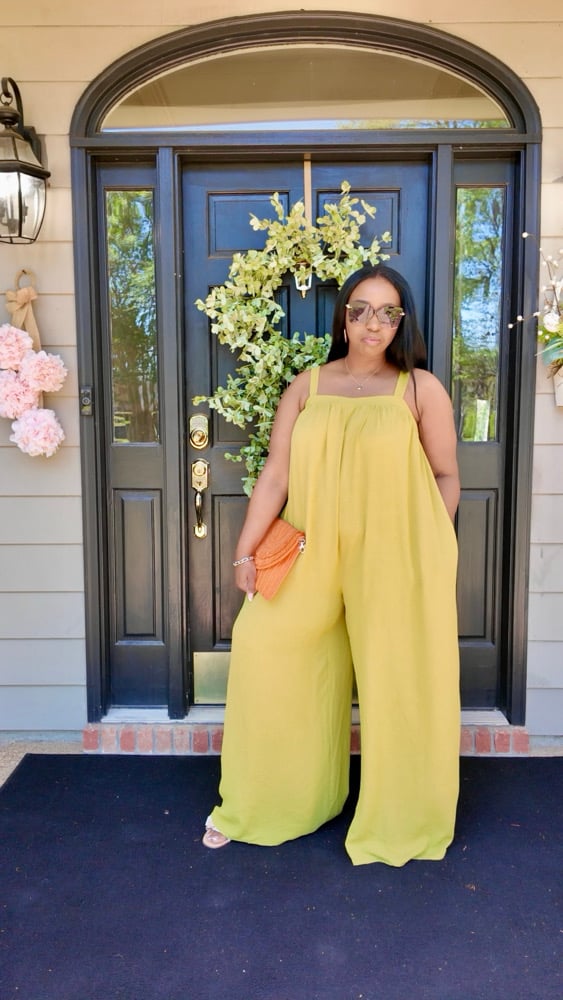 Image of Pretty Simple Vibe (Lime)  Jumpsuit 