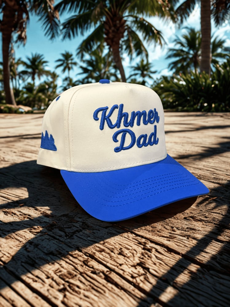 Image of Khmer Dad 5 Panel Snapback Royal Blue  / Cream