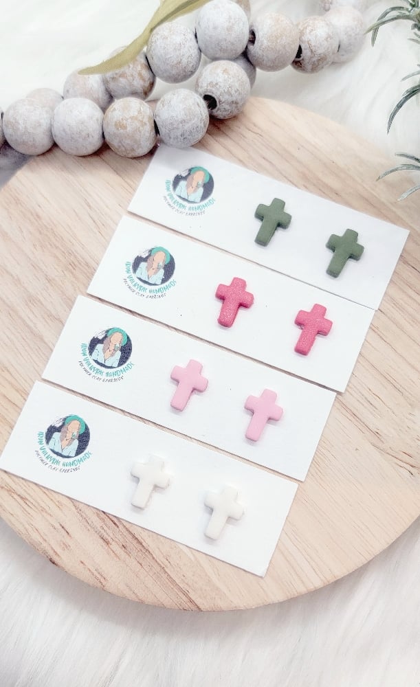 Image of Cross Studs. 