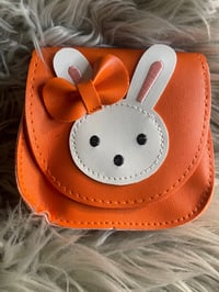 Image 1 of Orange Little Girls Rabbit Purse