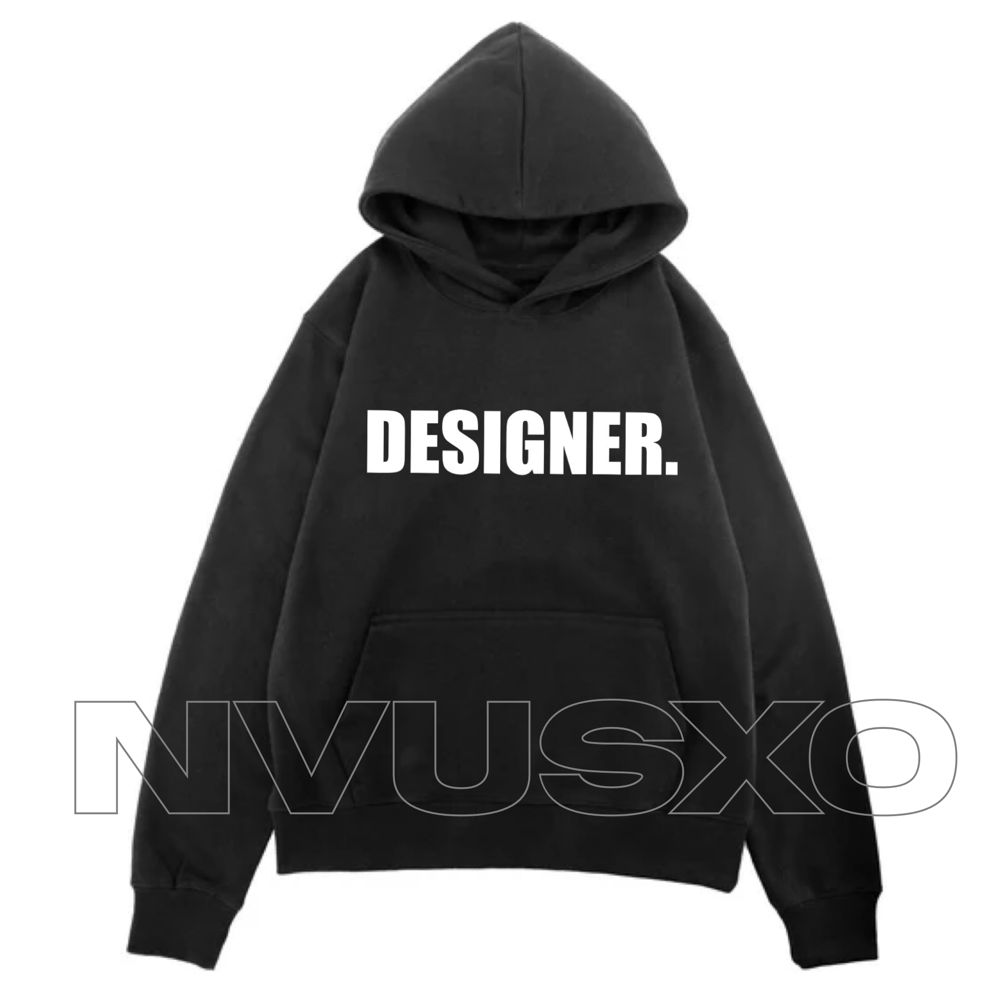 Image of DESIGNER B&W HOODIE 