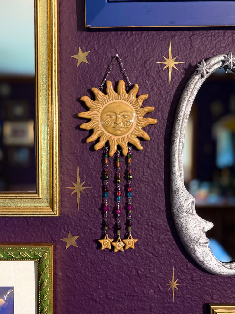 Image of Beaded Sun Wall Hanging #2