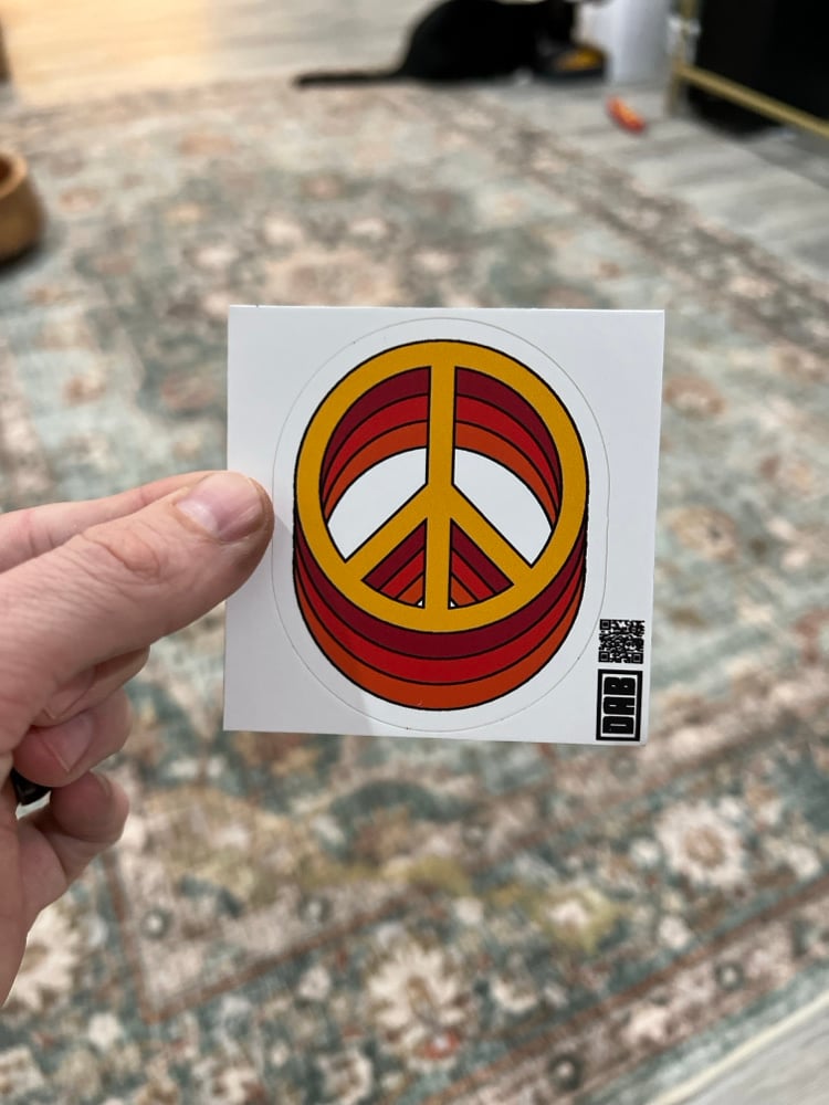 Image of Retro Peace Sign 3 Inch