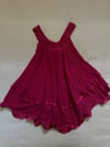 70s indian gauze and crochet tent tank or mini dress
