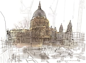 Image of The north side of St Paul's Print