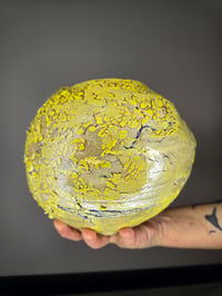 Image 13 of Yellow Crackle Vase #2