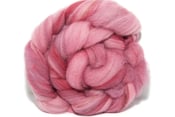 Image of Polwarth, & Angelina Hand Pulled Top / Roving - Rose