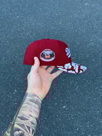 Image 5 of CARDINAL RED LOS ANGELES CUSTOM FITTED CAP