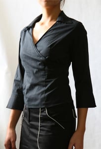Image of Dollhouse Collared Wrap Top