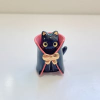 Image 1 of Count Dracula black cat ceramic figurine