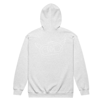 Image 1 of Back Print Angel Logo Zip Hoodie