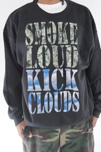 Image of DTC Smoke Loud, Kick Clouds☁ Crewneck Sweatshirt in Black