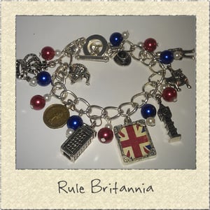Image of 'Rule Britannia' British Themed Charm Bracelet