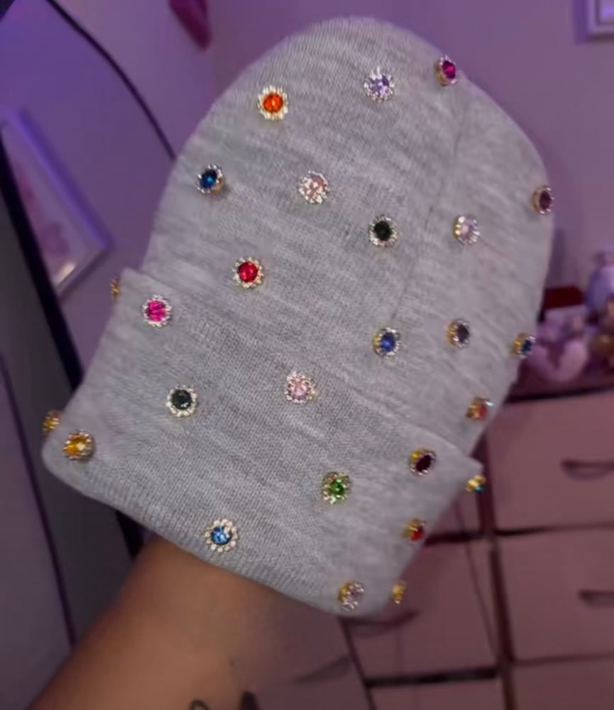 Image of gem beanie hats