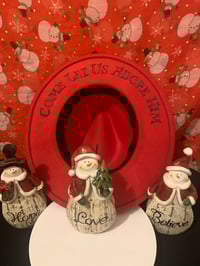 Image 4 of "Glory to God In The Highest" Hand-Burned Narrow Brim Christmas Hat