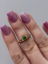 Image 4 of 18ct Victorian Tsavorite, Emerald & Diamond