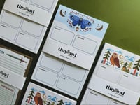 Image 1 of Weekly Planner Half Sheet Notepad 52 Weeks |  Lunar Moth or Barred Owl  