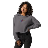 Image 6 of Crop Hoodie - Spider Rainbow Glow