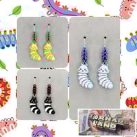 Image 1 of Striped Caterpillar Earrings