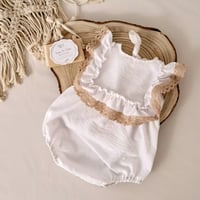 Image 1 of Boho photo props | Giuseppina romper 12 months | white