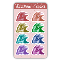 Image 1 of Rainbow Crow - Sticker Sheet