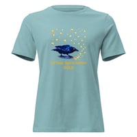 Image 1 of Women's Relaxed T-Shirt, Let Your Spirit Gather Gold Raven Tee