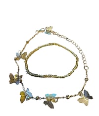 Image 1 of Butterflies & Beaded Anklet