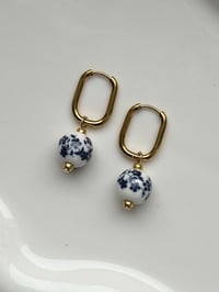 Image 2 of Gold Greek Style Oval Huggies 