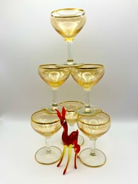 Small Amber Lustre Coupes