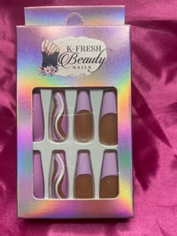 Nails - Long (Purple Tips)