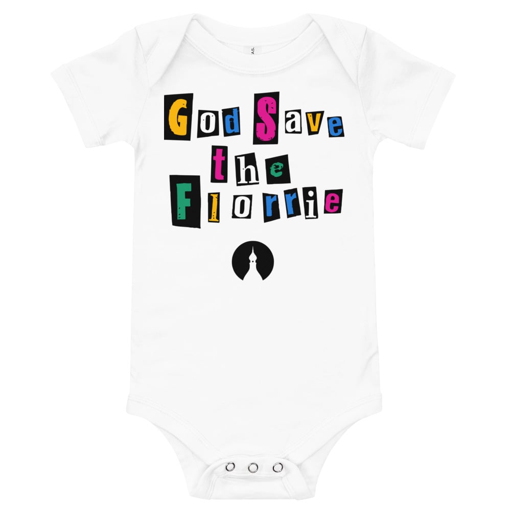 God Save The Florrie Baby Grow (White)